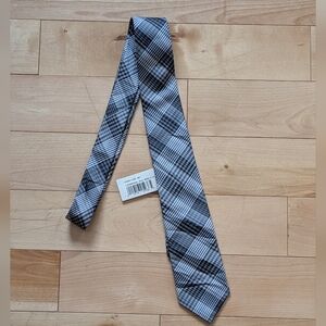 Ben Sherman Black and White Plaid Tie